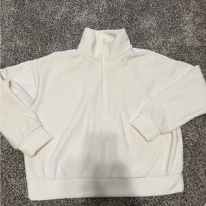 All in motion velour White Half-Zip Pullover women’s size large